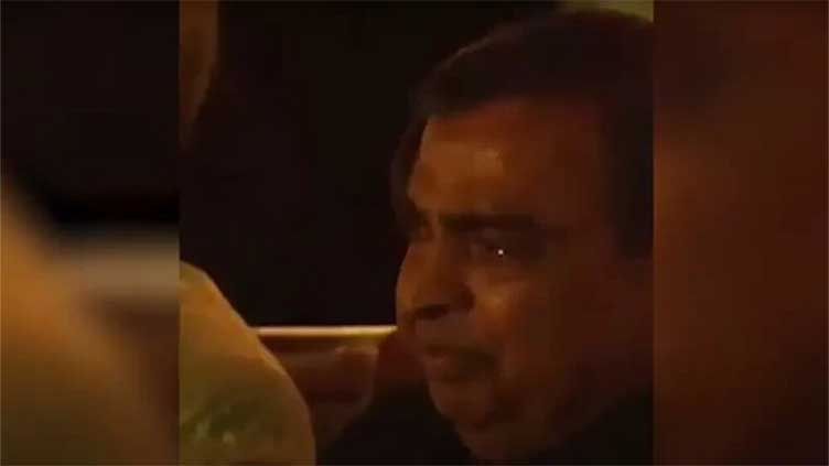 Mukesh Ambani was moved to tears as his son recounted health struggles.